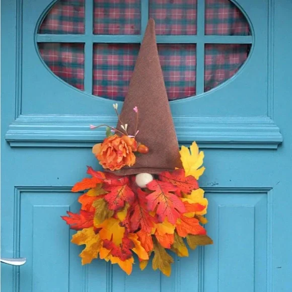Autumn Maple Leaves Wreath For Front Door/Back Door Decoration - Picture 1 of 6